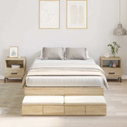 Struttura letto con contenitore Rovere Sonoma 120 cm 3335631