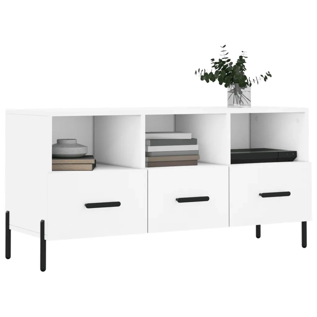 Mobile Porta TV Bianco 102x36x50 cm in Legno Multistratocod mxl 79623