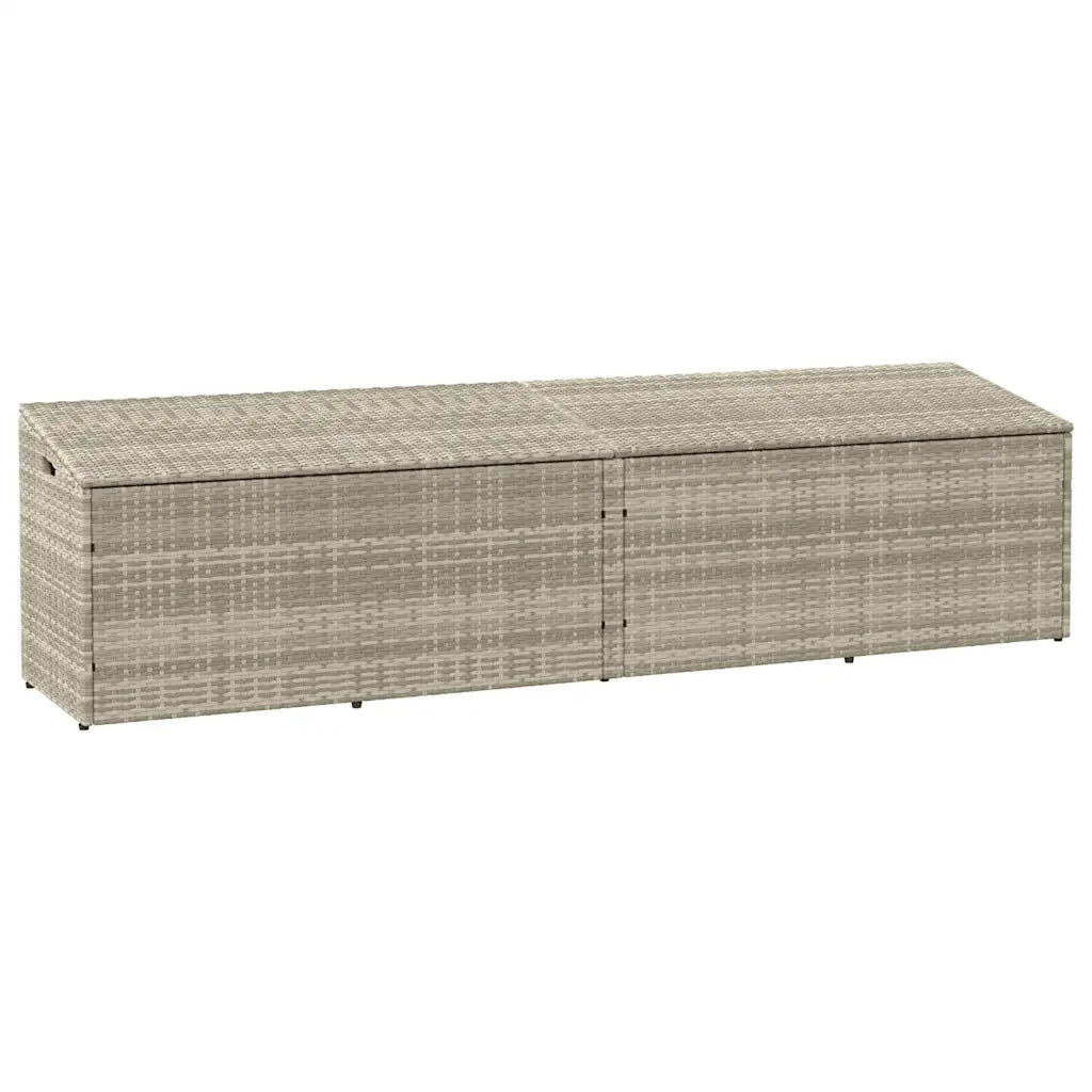 Baule da Giardino Grigio Chiaro 220x50x58 cm in Polyrattan 4104078