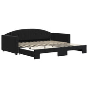 Divano letto | Sof¨¤ letto | Letto singolo Estraibile Nero 100x200 cm in Velluto