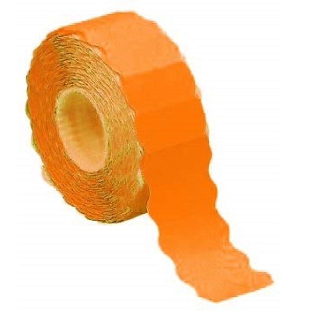 Trade Shop - Set 10 Rotoli Arancione Etichette Prezzatrice Segnaprezzo 26x12mm Negozio Ufficio -