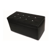 Pouf contenitore in Felicita, colore nero, Misure 90 x 45 x 45 cm