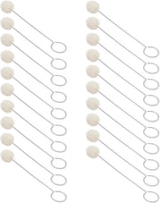 Set di pennelli in setole di lana 30 pezzi - manico - applicatore di vernice DIY - multifunzionale - vernici - attività di ricamo - diametro 2 cm, lunghezza 12,5/15 cm - pennello per vernice