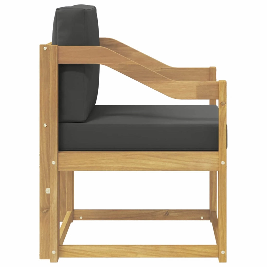 2 Pezzo Set di divani da esterno-Sofa da giardino Poliestere Bianco e Antracite 869124