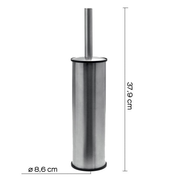 Scopino WC con ciuffo in setole da appoggio in acciaio inox AISI 304 Gedy 5034 serie PROJECT Satinato