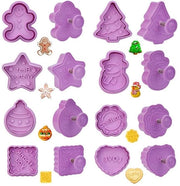Forme per biscotti in plastica alimentare, 8 pezzi, progettate in 3D, per forni da Natale, resistenti e facili da pulire.