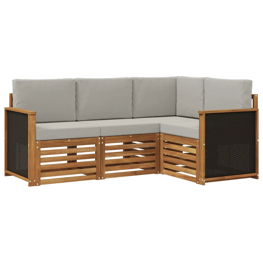 Set di divani da esterno 4 pz Poliestere 3384282