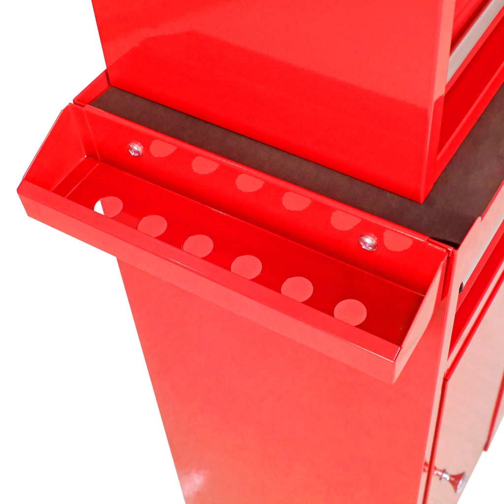 CARRELLO PORTAATTREZZI 5 cassetti 56.5x32.5x68 cm acciaio rosso