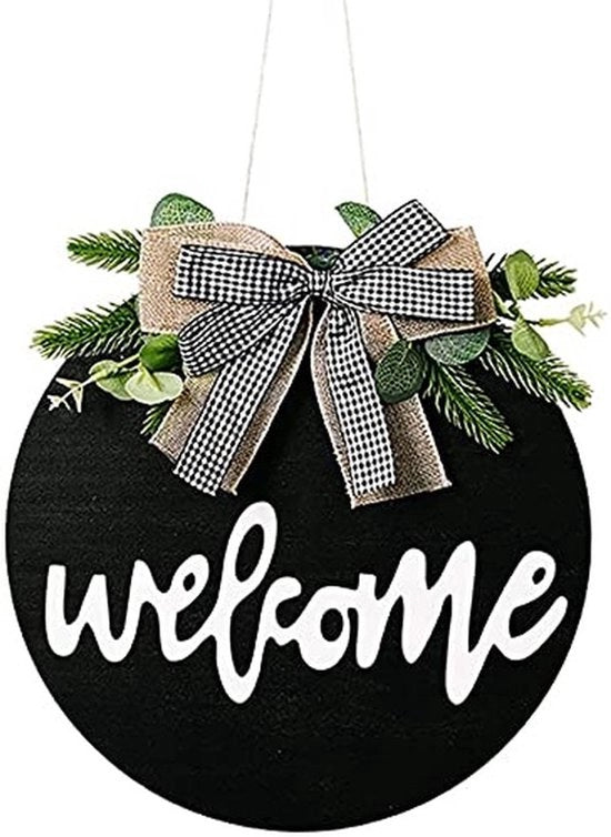 Benvenuto Tavolo in Legno - Tavolo di Benvenuto per Matrimonio - Decorazione per la Porta d'Entrata - Stile Rustico - Ideale per Regali - Pratico e Funzionale