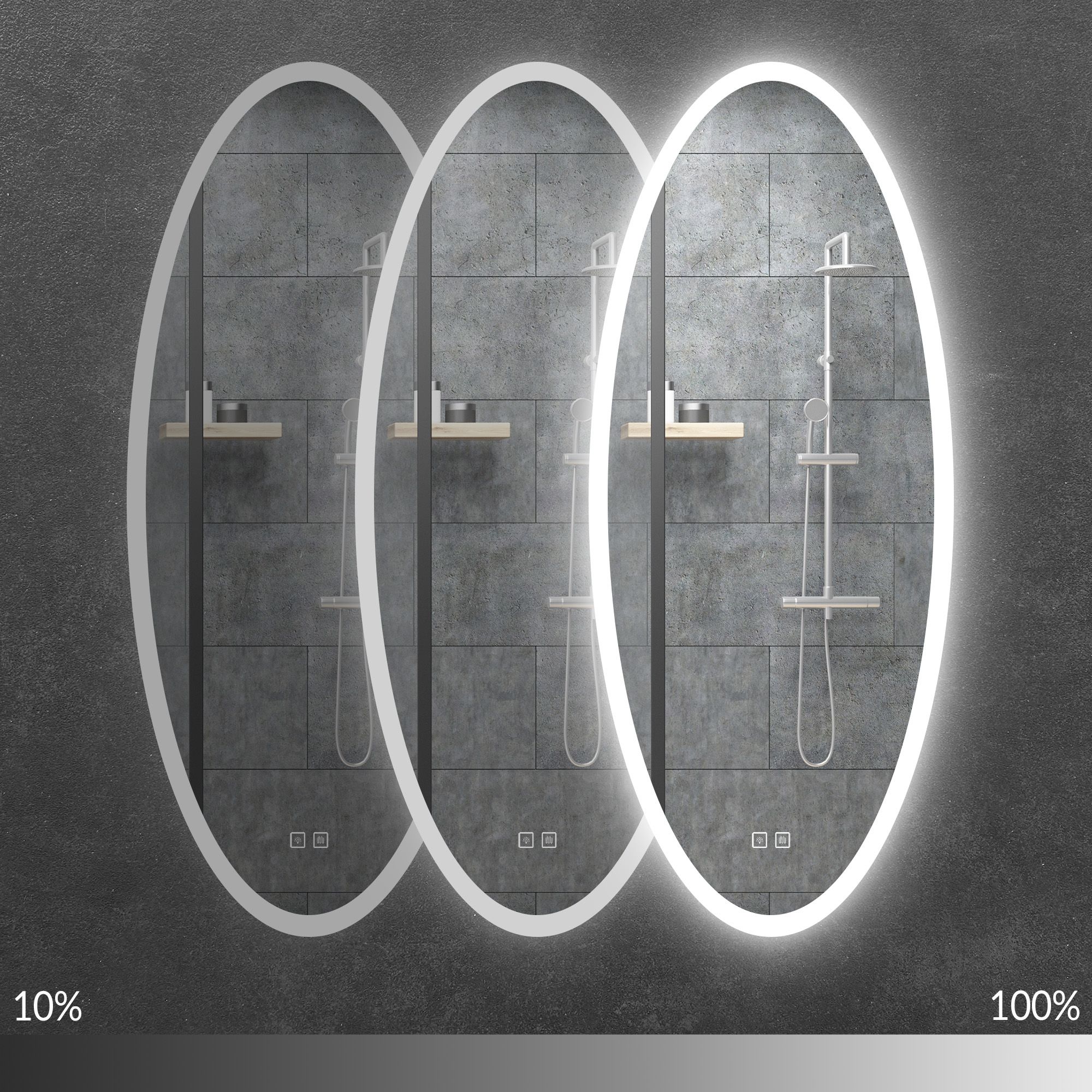 Specchio Led 50x120cm Wwa