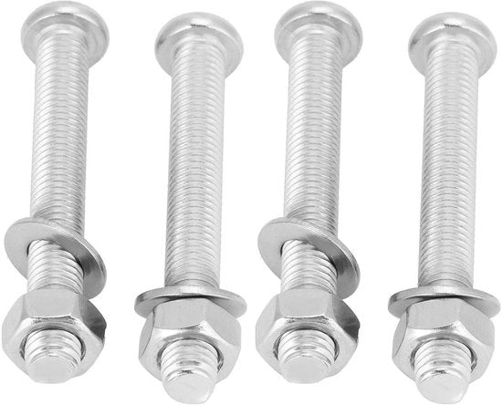 Set di riparazione per scala da bagno - Bucati in acciaio inossidabile/Bulloni - Viti a goccia - 4x Bucati/4x Bulloni - Lunghezza 6,7 cm - Peso 120 g - Set di viti a goccia per fissaggio