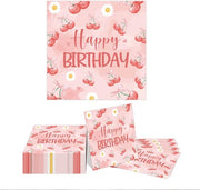 Serviette a due strati 20 pezzi - tema festa con tema di fuoco di luce - serviette per tavola da festa con tema di frutta estiva - colore rosa