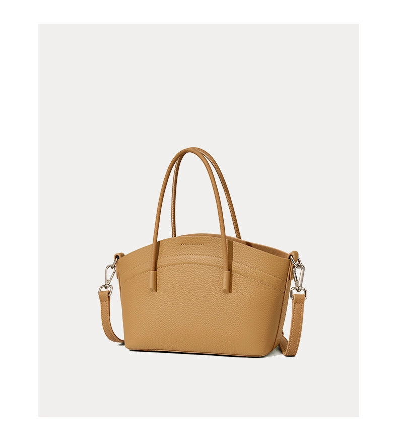 Borsa a tracolla da donna in vera pelle, grande capacit¨¤, marrone