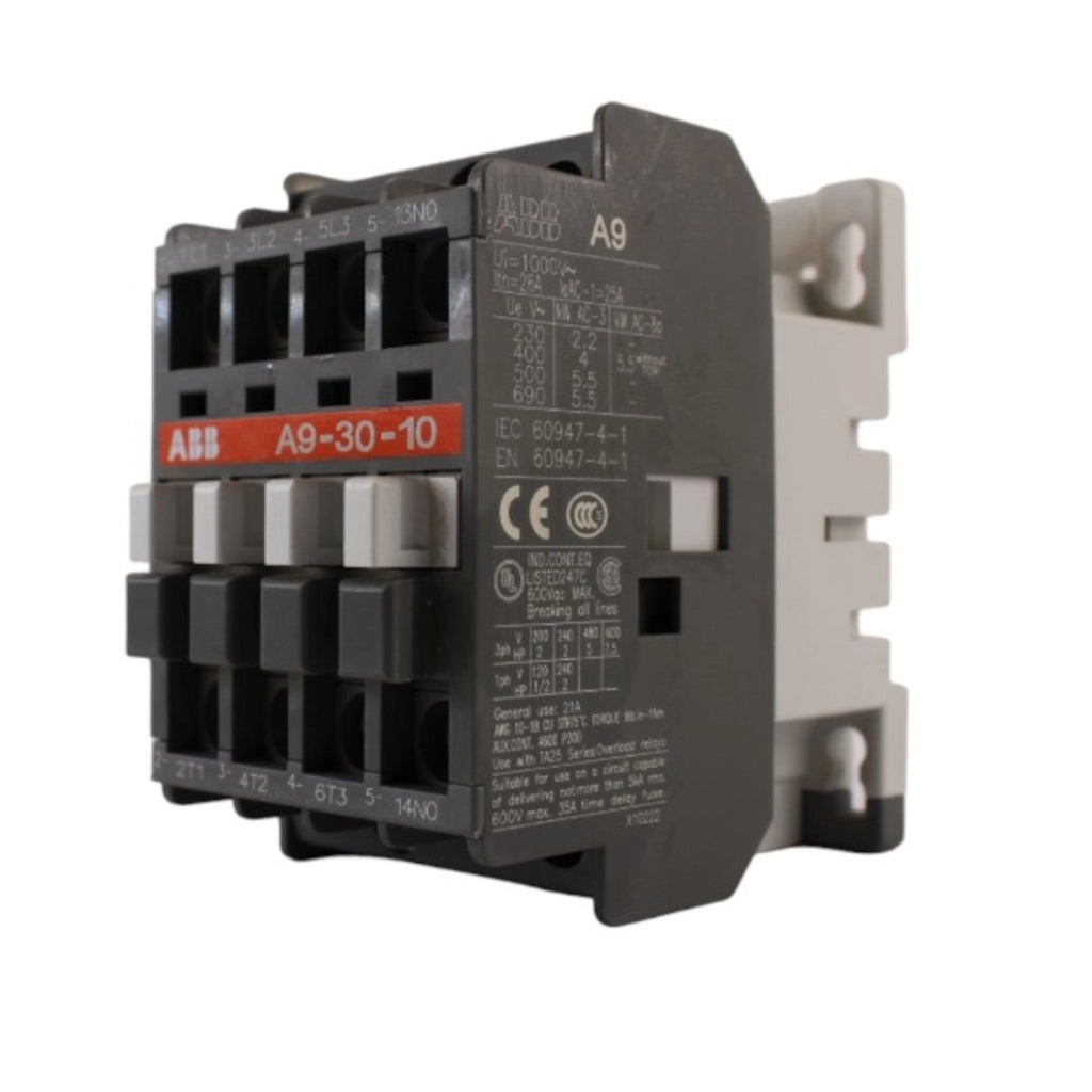 Contattore AC1 25A bobina 24V 50/60HZ + contatto NO tipo A9-30-10 ABB
