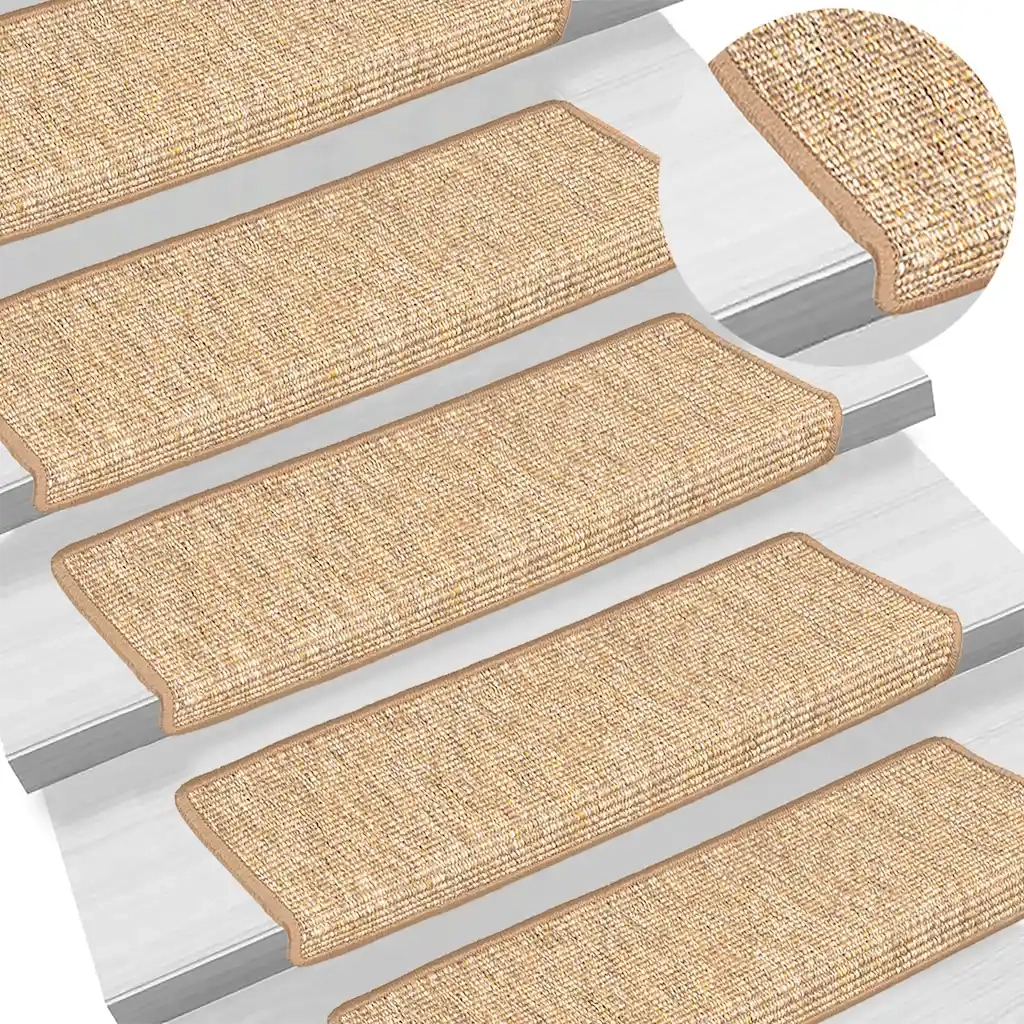 Tappetini Autoadesivi per Scale 15 pz Marrone Chiaro 65x25 cm cod mxl 71262