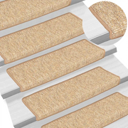 Tappetini Autoadesivi per Scale 15 pz Marrone Chiaro 65x25 cm cod mxl 71262