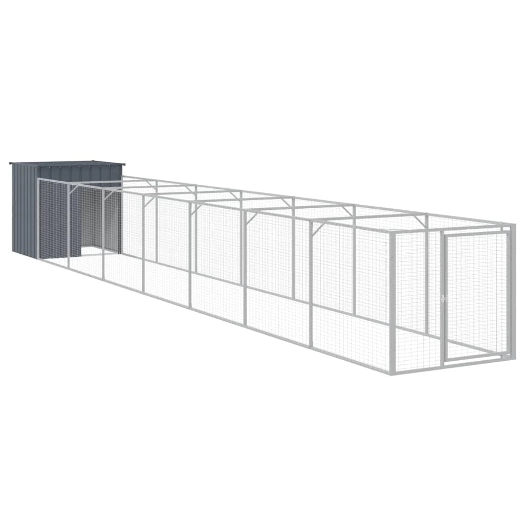 Cuccia per cani con cortile 110 x 813 x 110 cm antracite 02_0043467