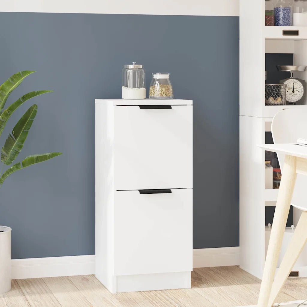 Credenza Bianca 30x30x70 cm in Legno Multistrato 811169