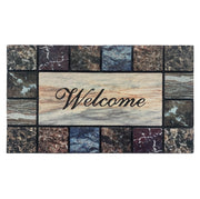 Zerbino Ingresso Robusto Spesso 1 Cm Pietre 3D Antiscivolo Assorbente Tappeto Entrata Casa Dis_C