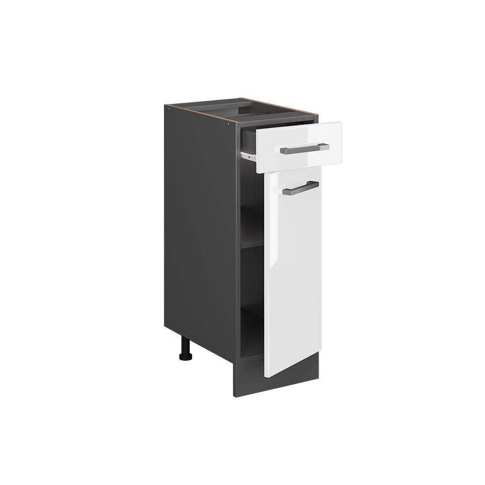 Vicco Mobiletto base per cucina Bianco lucido 30 cm , PL Rovere