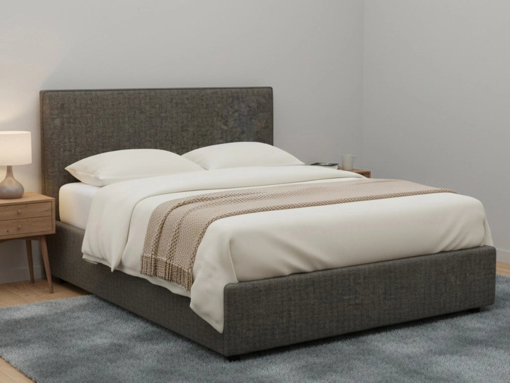 Redditch, Letto Piazza e Mezza Sfoderabile Made in Italy, Grigio Tortora