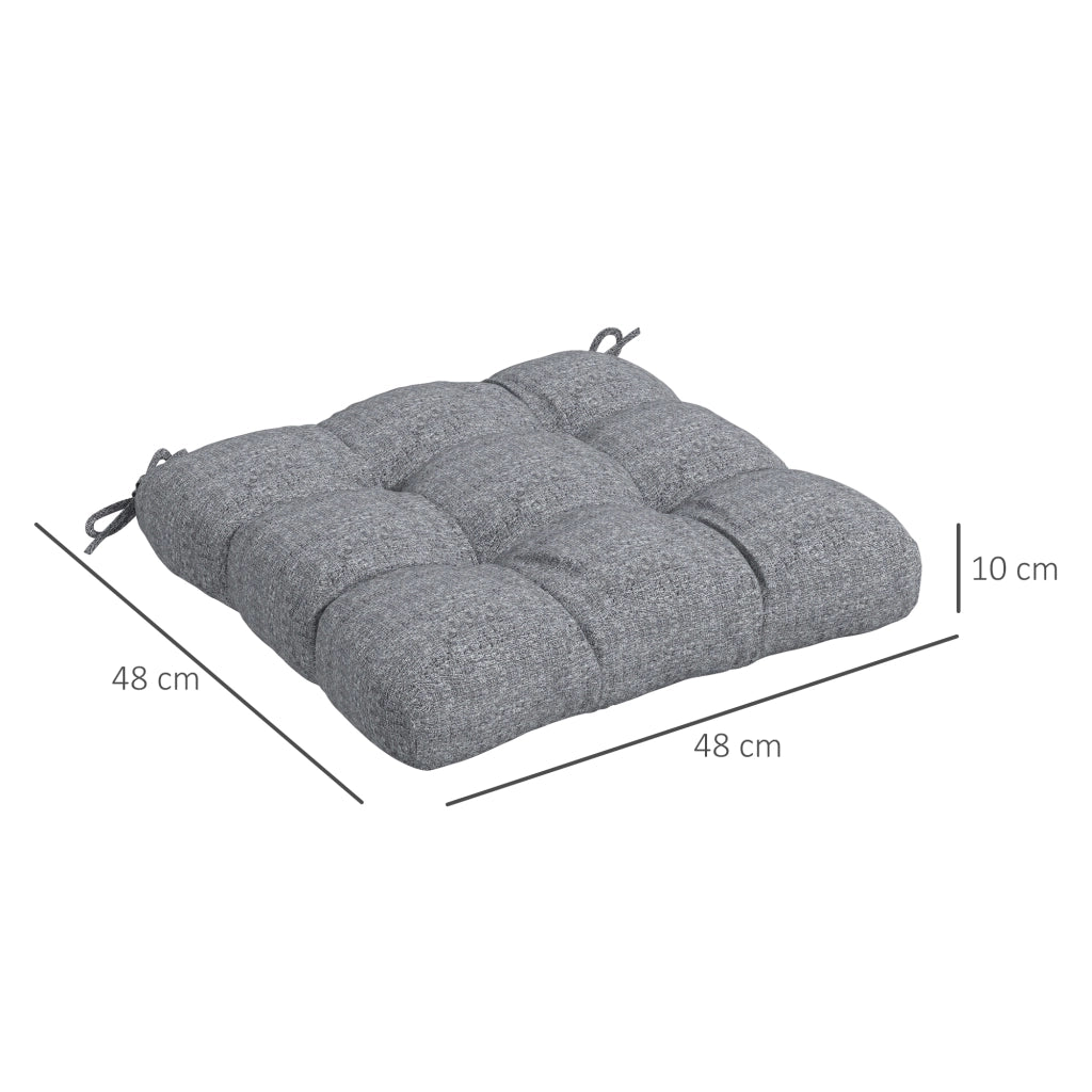 Set di 4 cuscini per sedie da giardino ¨C zephmum ¨C grigio 48x48 cm