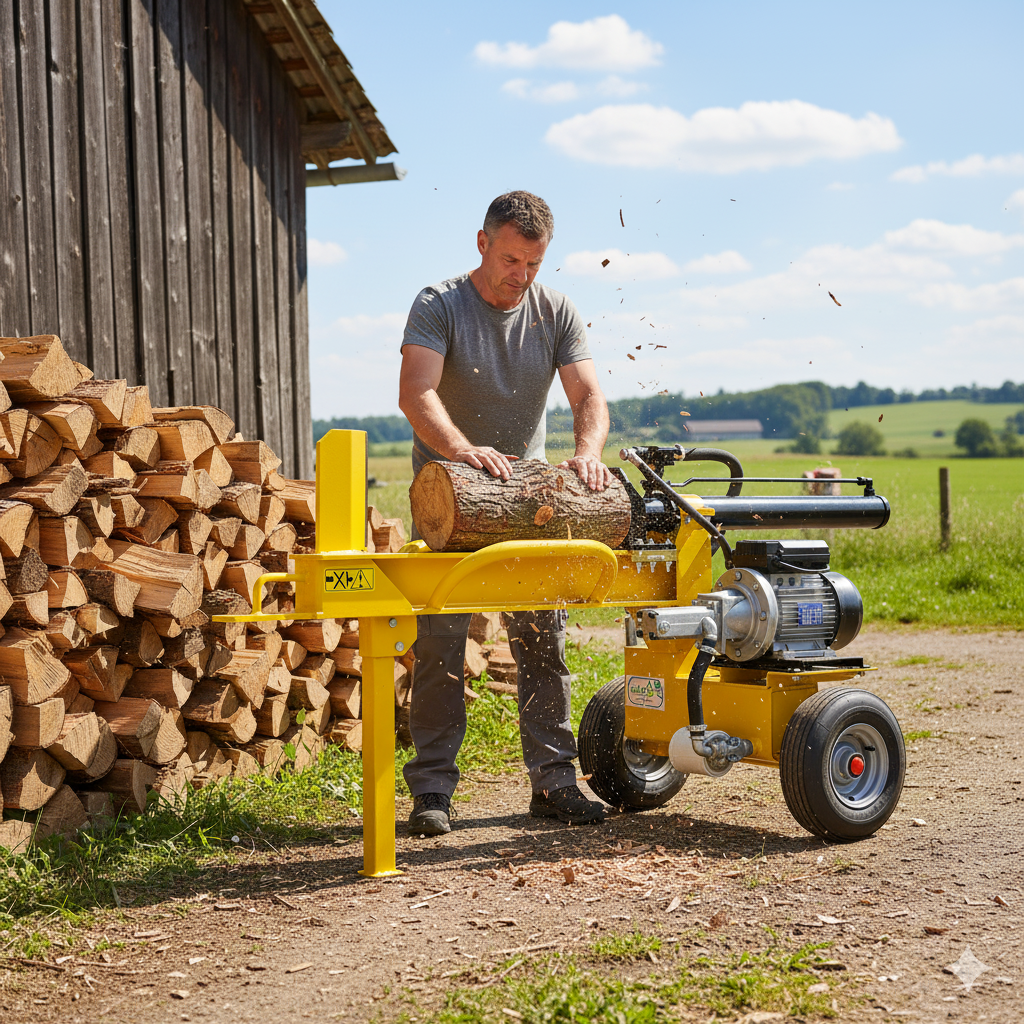 Spaccalegna Orizzontale Elettrico Spinta 12 Tonnellate Famag SL12 e 600