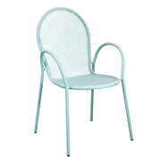 SHEFFIELD SEDIA IN ACCIAIO CON SEDUTA A RETE 54X61XH90 CM VERDE ACQUA