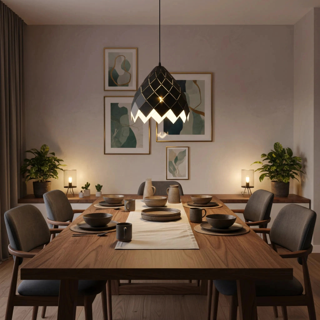 Lampada Da Soffitto Pensile Metallico Nero APP338-1CP