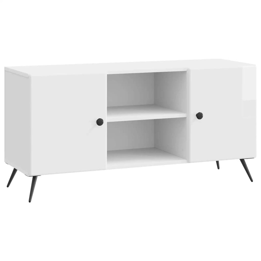 Mobile TV Bianco Lucido 102 x 34,5 x 50 cm Legno ingegnerizzato 895619