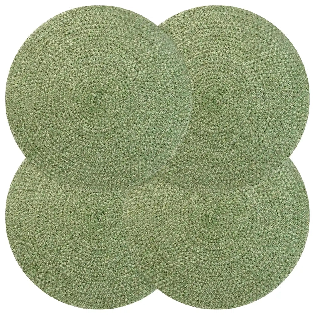 Sottobicchieri in juta 4 pcs Verde oliva Ø 30 cm 42012311