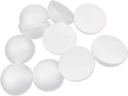 Set di schiume decorative in forma di emisfera - 10 pezzi - Modello: 10 cm - Bianco - Schiuma espansa