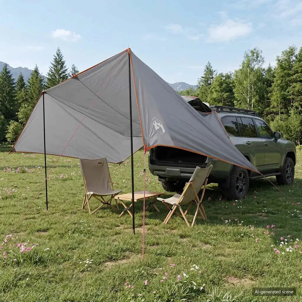 Tenda da veicolo Grigio e arancione 518 x 580 x 215 cm 42028557