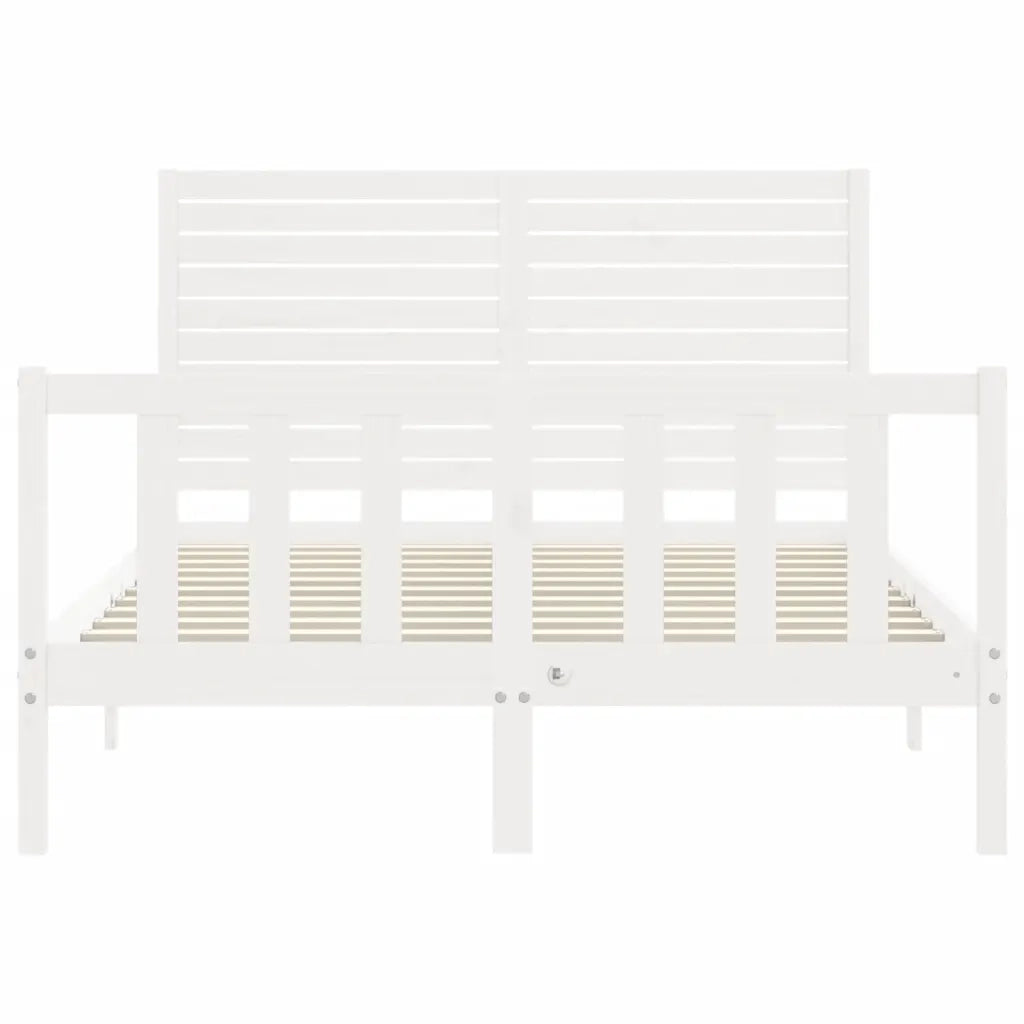 Giroletto senza Materasso-Struttura Letto Bianco 120x200 cm Legno Massello Pino 918846