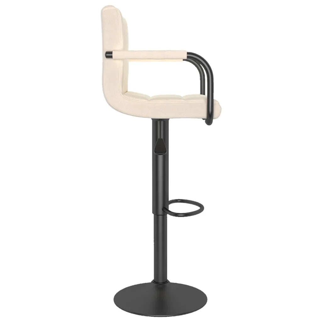 Sgabelli da Bar 2 pz Crema in Tessuto 334637