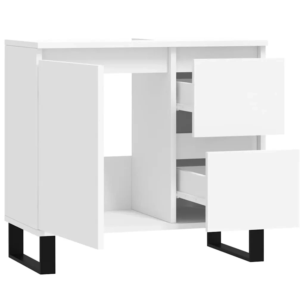 Armadietto da Bagno Bianco 65x33x60 cm in Legno Multistrato 831612