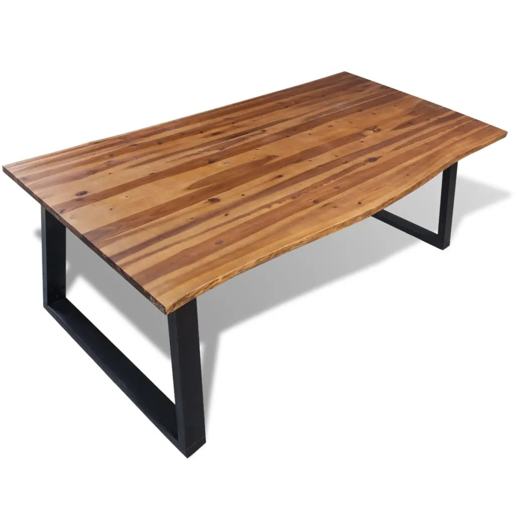 Tavolo da Pranzo Legno Massello Acacia 200x90 cm 244203