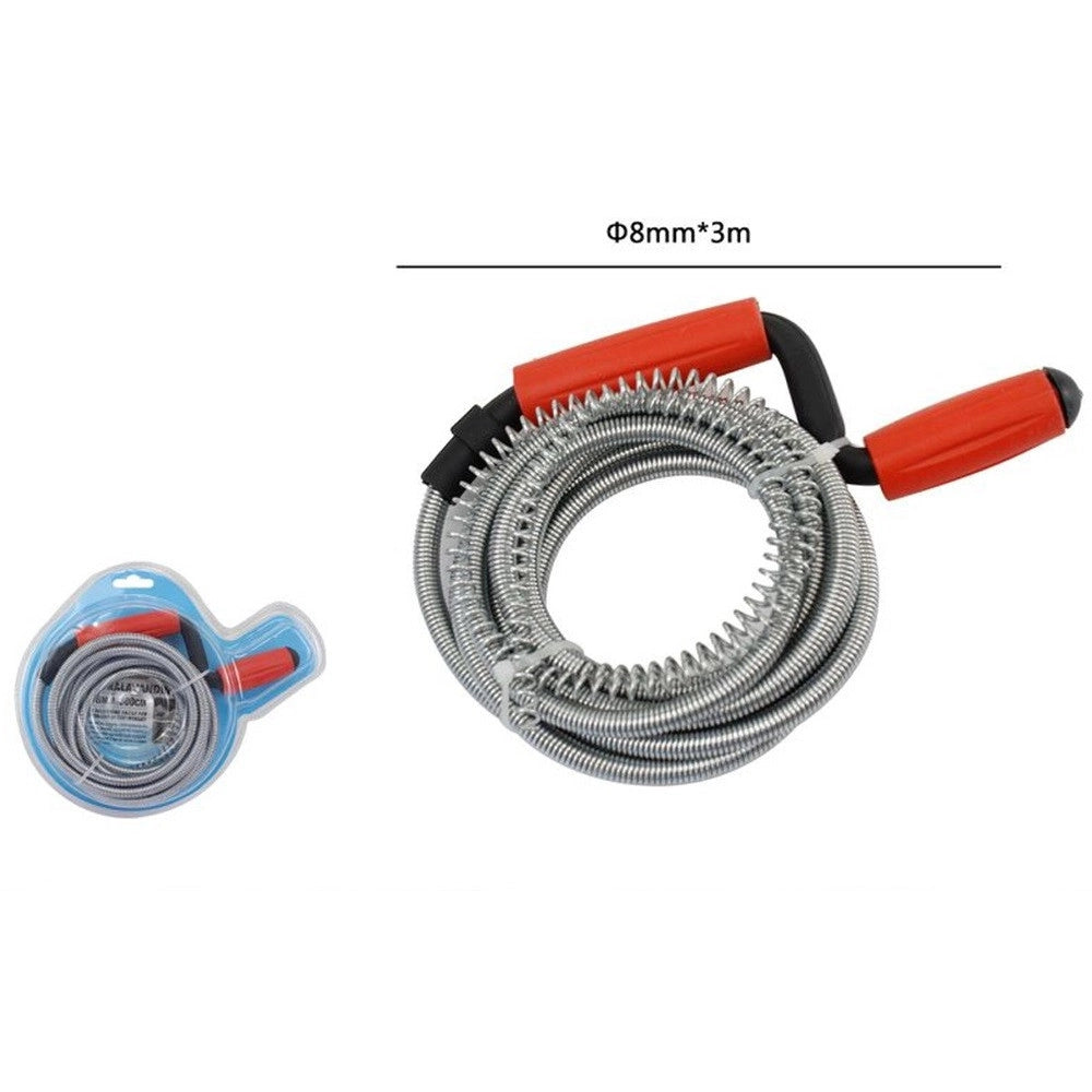 Trade Shop - Sturalavandino Molla Sturatubi Scarichi Spirale Per Disintasare Tubi 3 Mt 59947 -