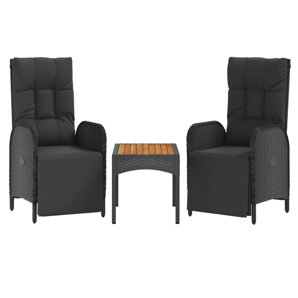 Set da pranzo da giardino per esterni 4 pezzi con cuscini nero 02_0013690