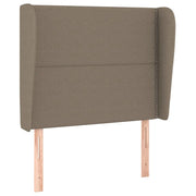 Testiera | Testata ad Orecchio Tortora 103x23x118/128 cm in Tessuto