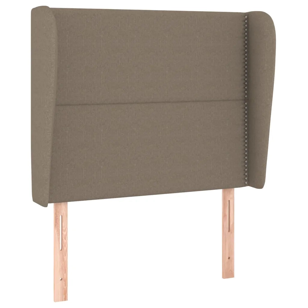 Testiera | Testata ad Orecchio Tortora 103x23x118/128 cm in Tessuto
