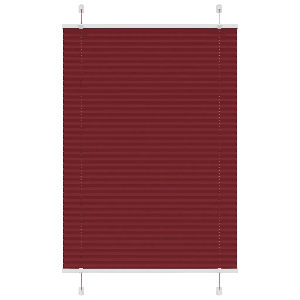 Tenda Plissettata Rosso Bordeaux 100x100 cm Larghezza Tessuto