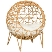 Letto per gatti in rattan con cuscino ¨C Zephmum ¨C Marrone ?45x57 cm