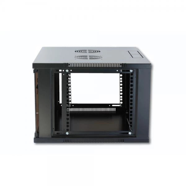 Armadio Rack 19'' a Muro 6U prof. 450 Nero Assemblato