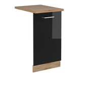 Vicco Pannello frontale della lavastoviglie Nero lucido 45 cm , PL Rovere