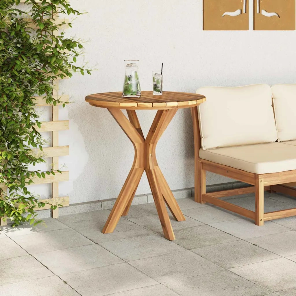 Tavolo laterale Marrone 70 x 70 x 75 cm Legno di teak solido 42006359