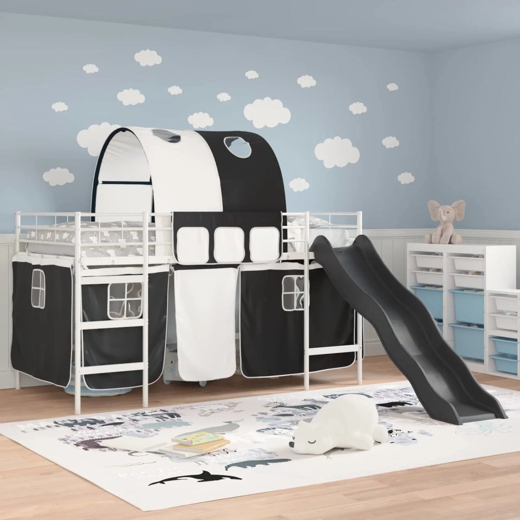 Struttura del letto loft per bambini Bianco e Nero 100 x 200 cm 42020855