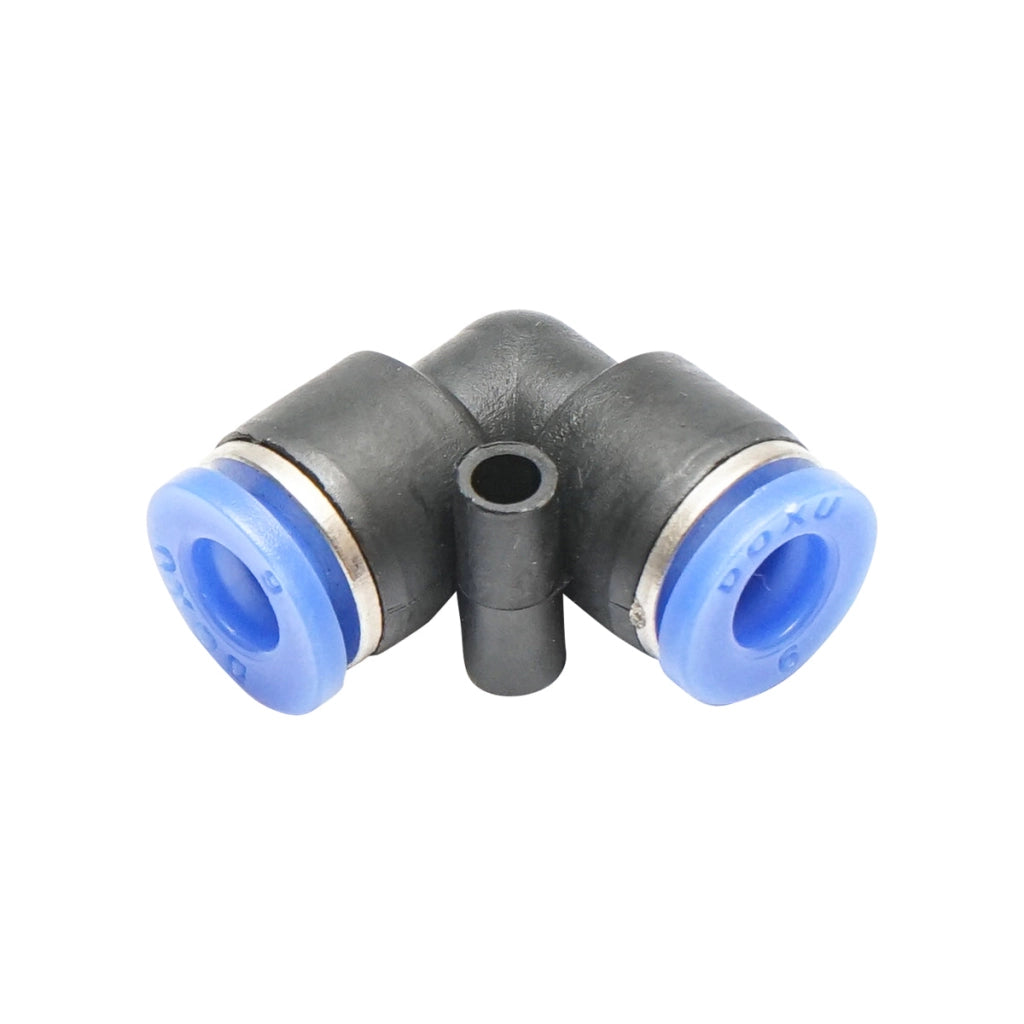 Tubo flessibile a gomito con attacco rapido fi 6mm - plastica