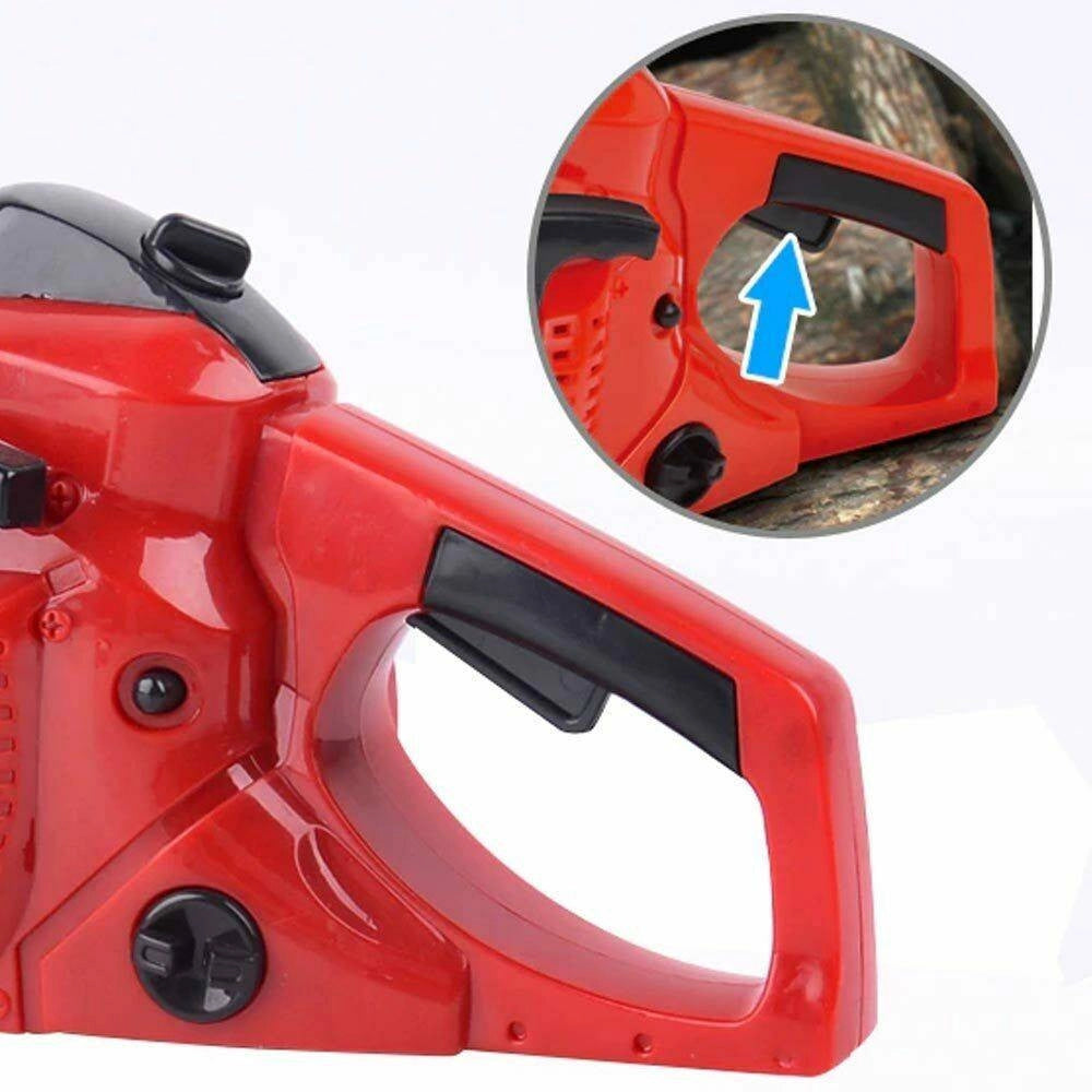 Trade Shop - Motosega Giocattolo Per Bambini Sega Elettrica Funzionante Con Suoni Realistici -