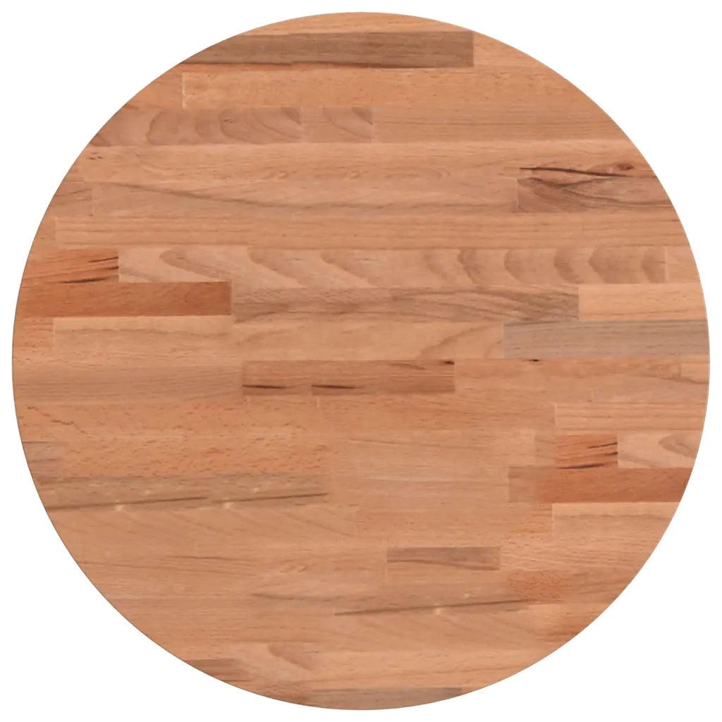 Piano per Tavolo Ã˜40x4 cm Rotondo in Legno Massello di Faggiocod mxl 131271
